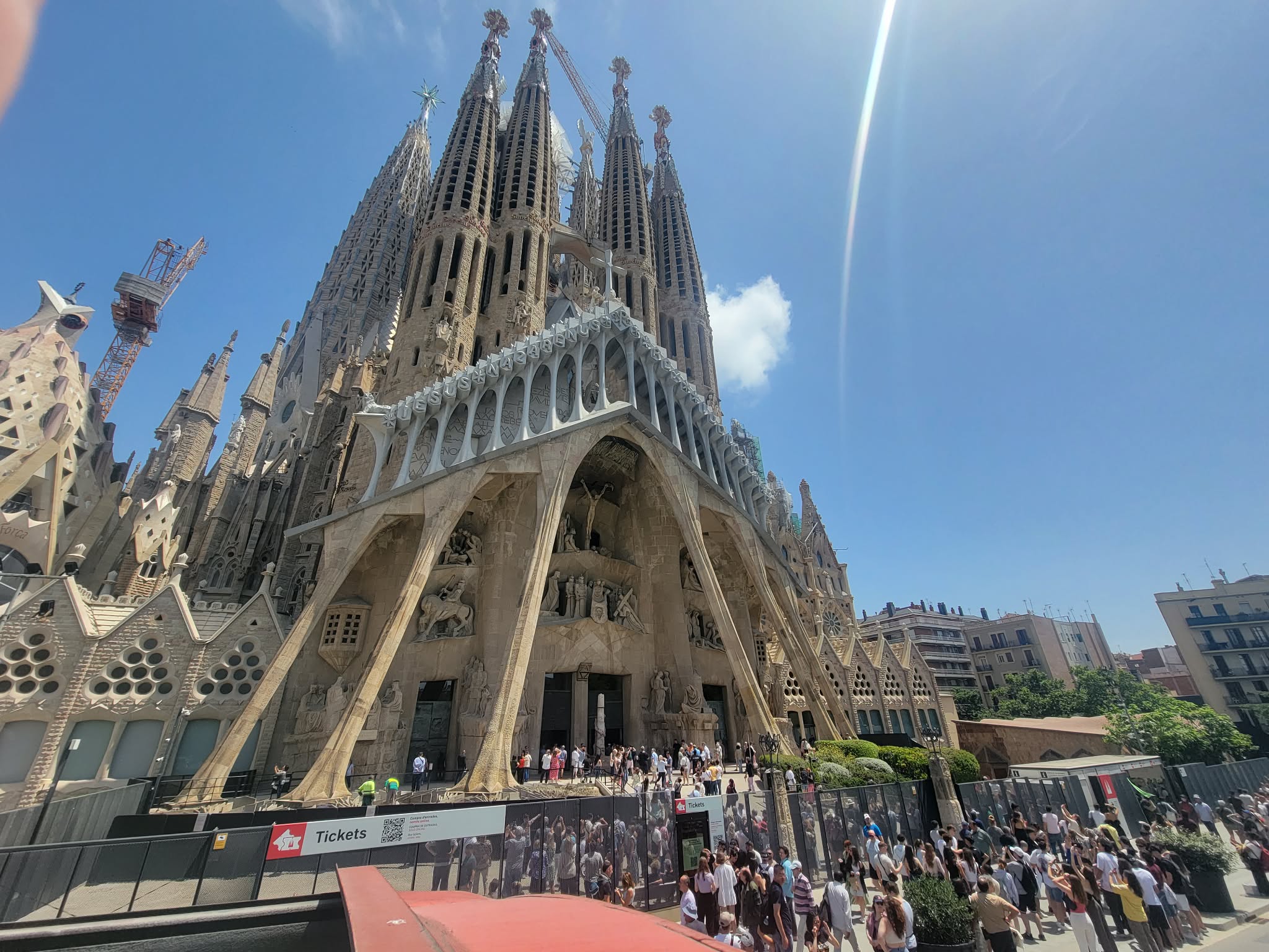 Barcelona architecture at golden hour